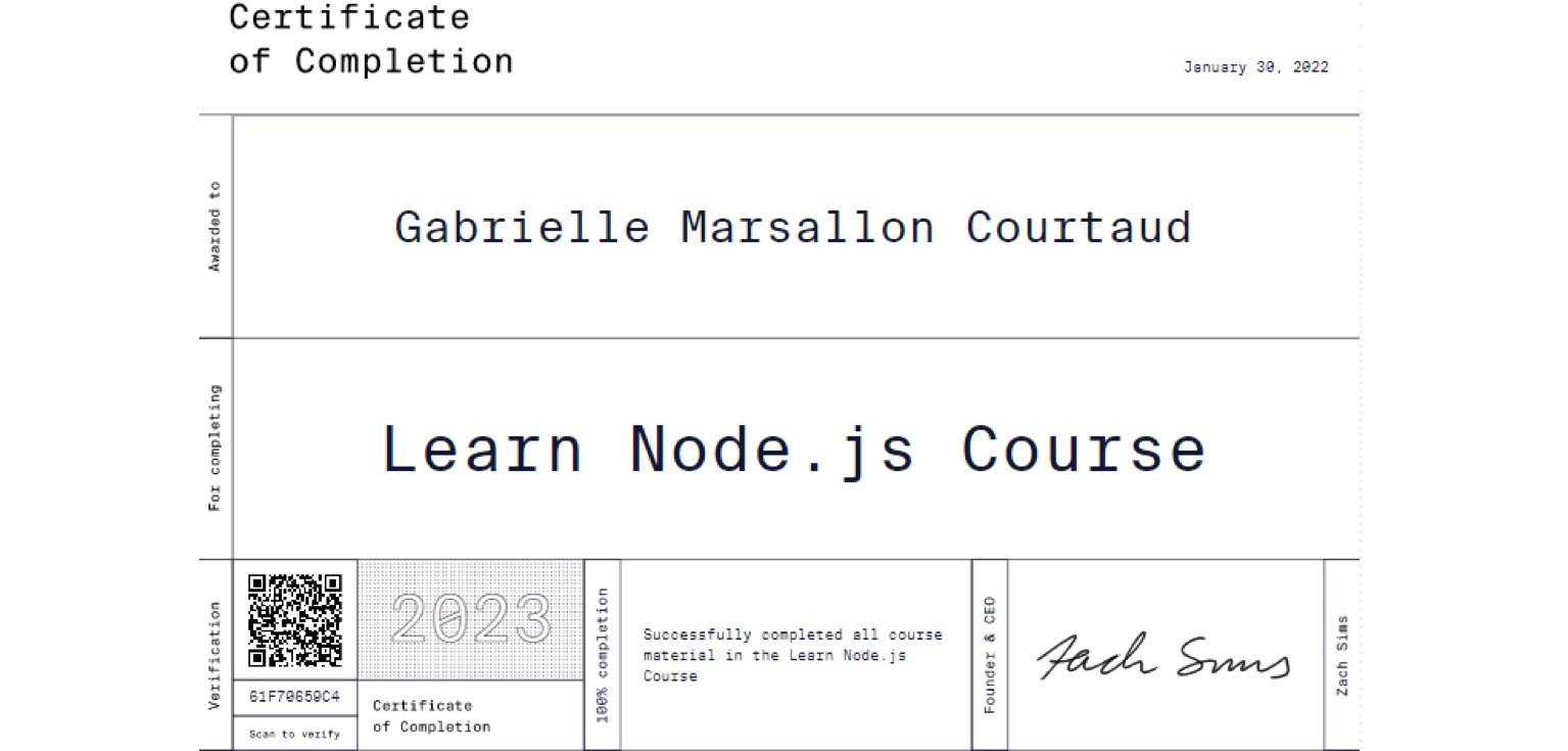 NodeJS certificate
